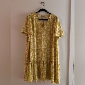 Yellow Printed Summer Dress | Size XL